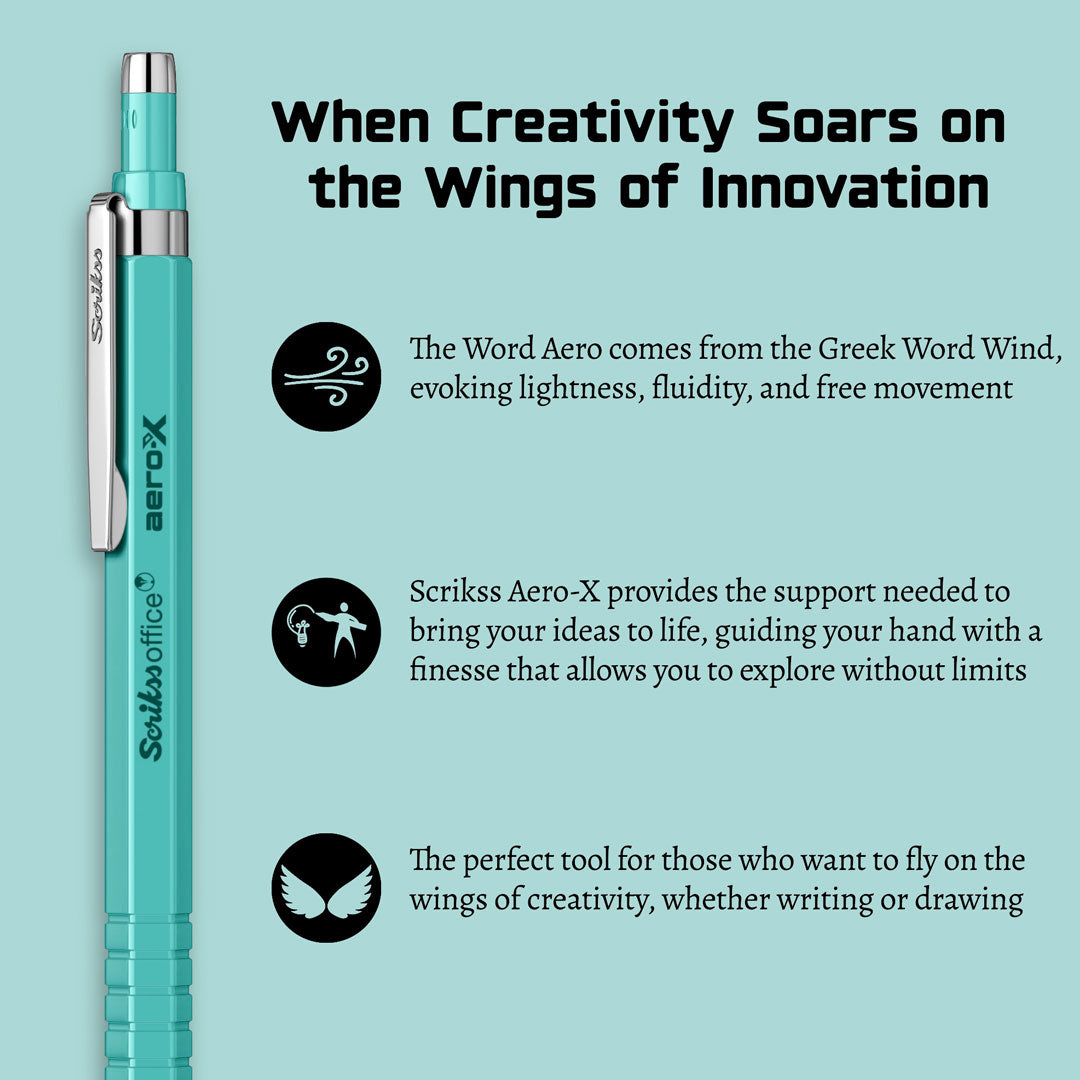 Scrikss Aero-X 0.7mm Mechanical Pencil - Turquoise