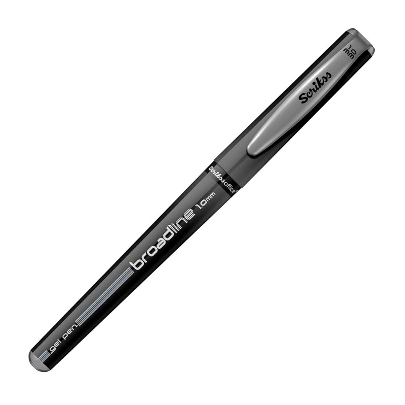 Scrikss Broadline Gel Pen 1mm in Black on a white background