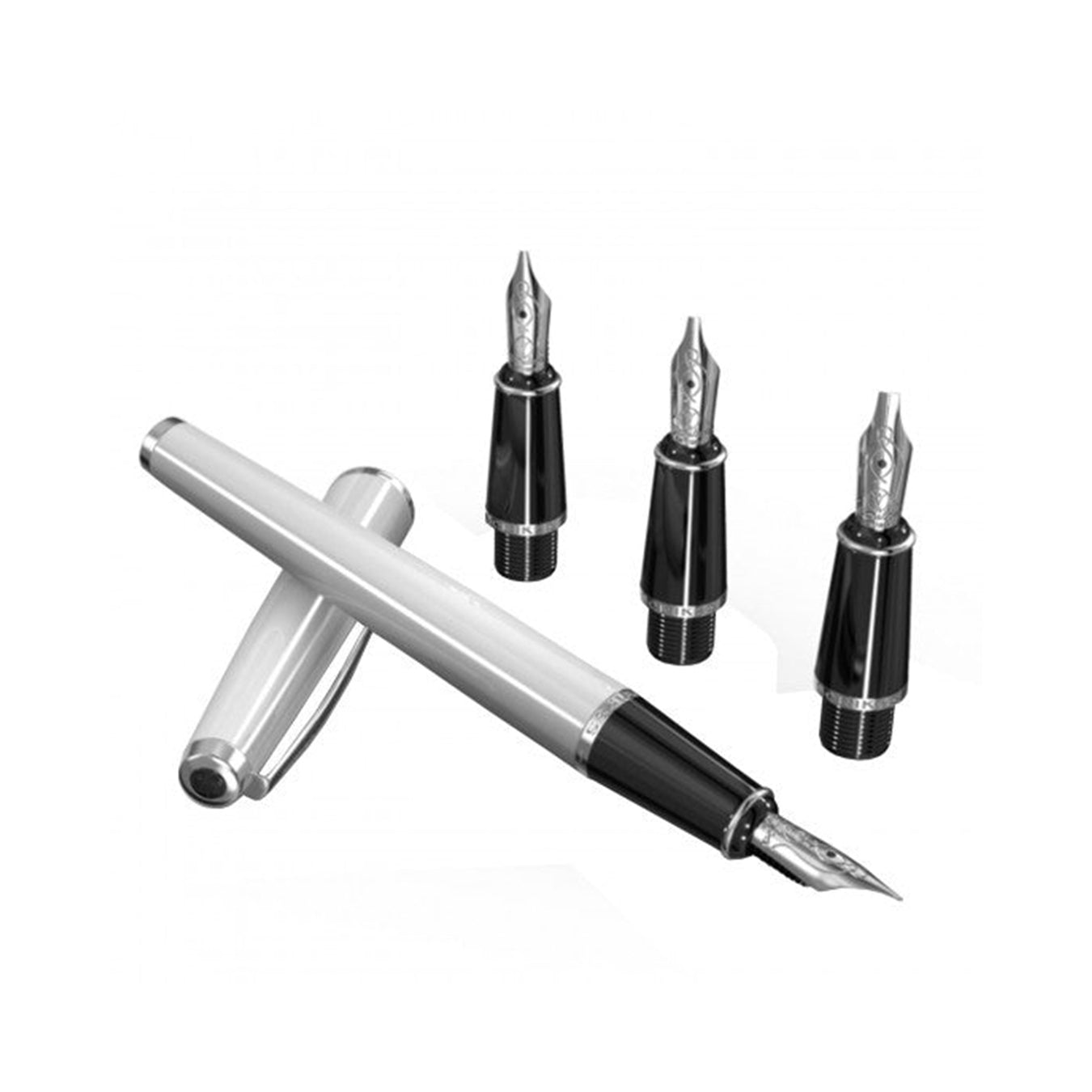 Scrikss Calligraphy Pen Set White Acrylic – 4 Nib Sizes