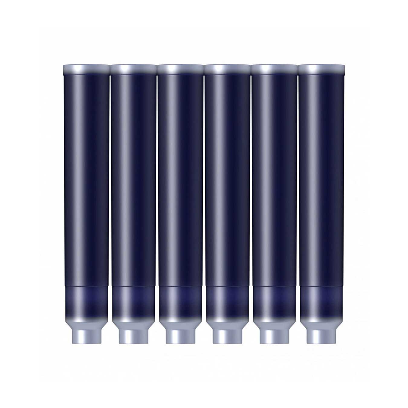 Scrikss Blue Ink Cartridges for Fountain Pens (Pack of 6) on a white background