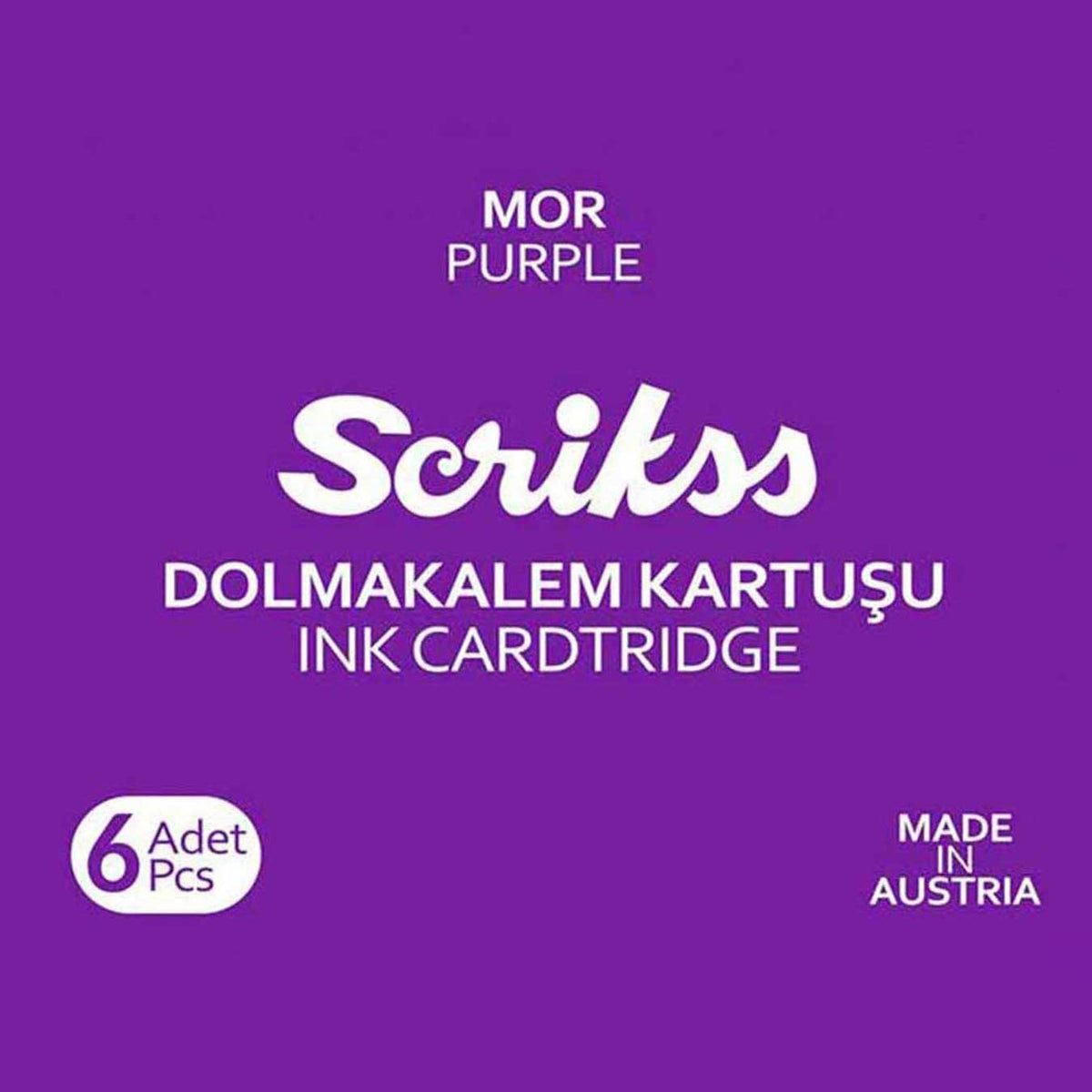Scrikss | Cartridge Box | 6 Pcs | Fountain Pen | Purple
