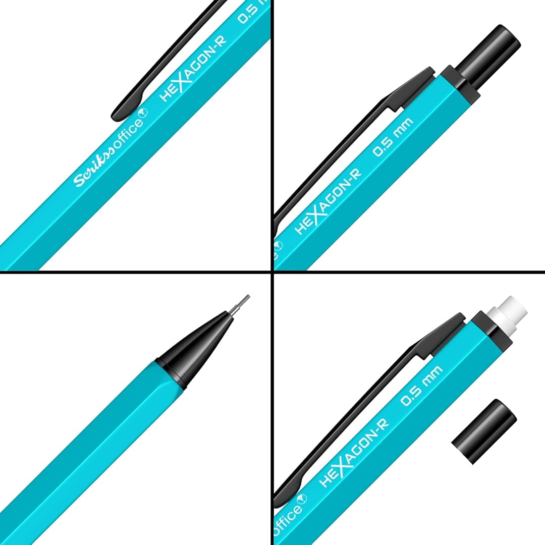 Scrikss | Hexagon-R | Mechanical Pencil | 0.5mm | Blue