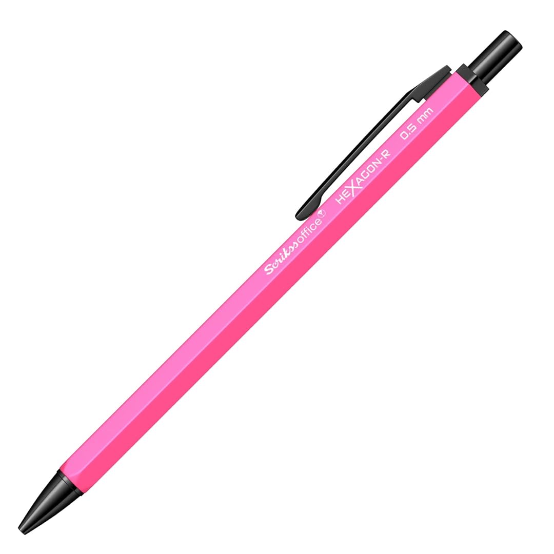 Scrikss | Hexagon-R | Mechanical Pencil | 0.5mm | Neon Pink