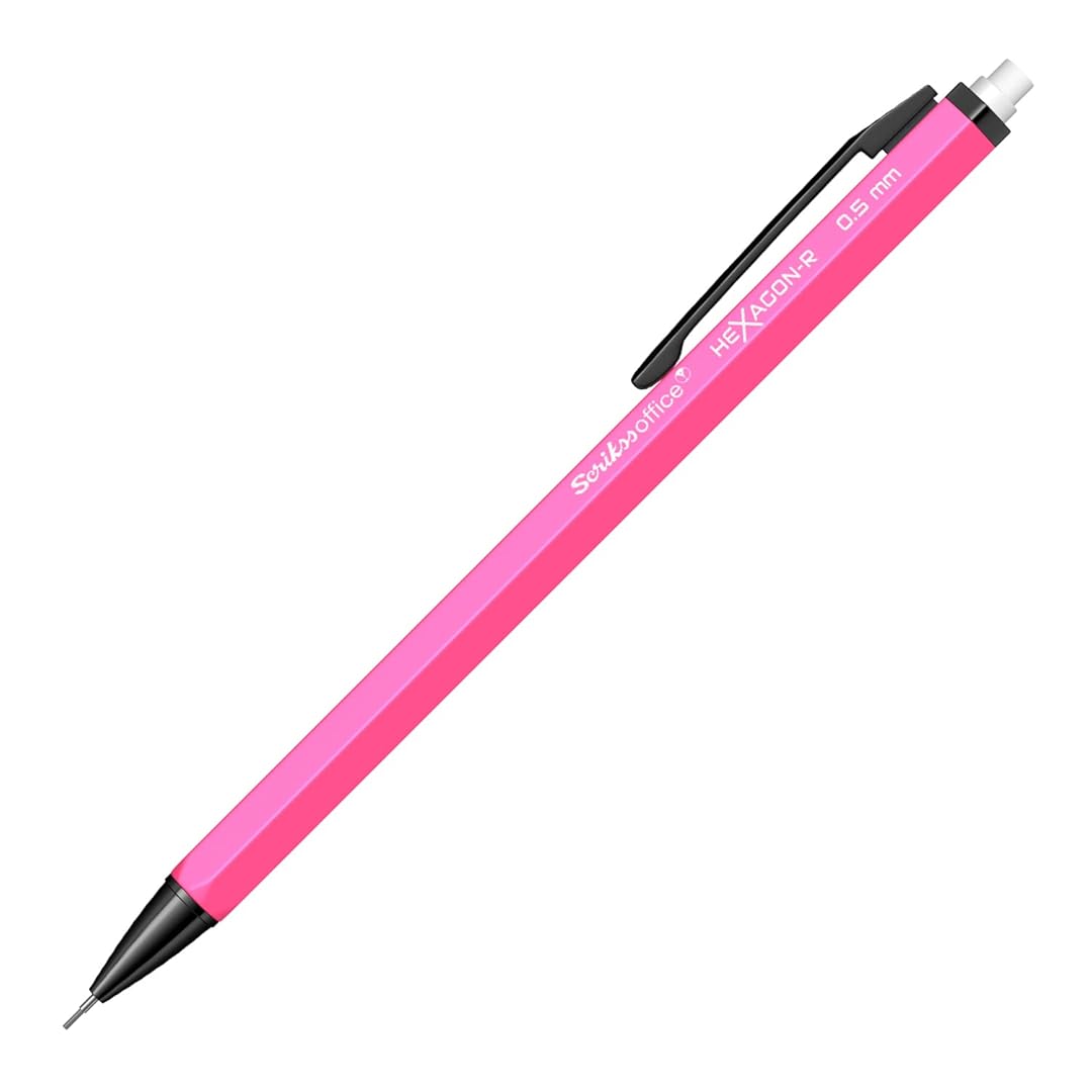 Scrikss | Hexagon-R | Mechanical Pencil | 0.5mm | Neon Pink