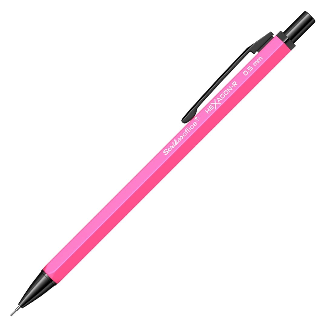 Scrikss | Hexagon-R | Mechanical Pencil | 0.5mm | Neon Pink