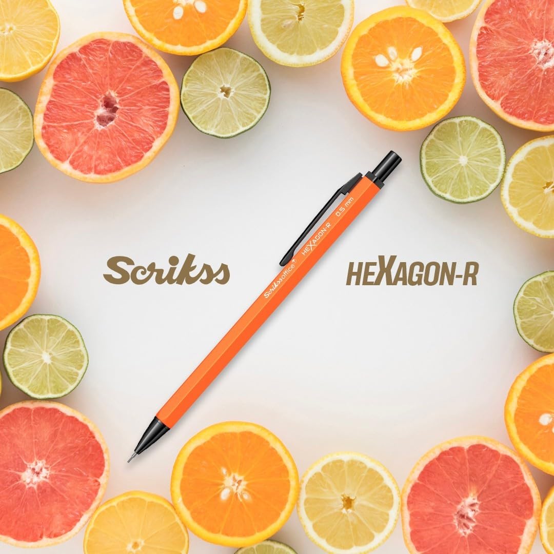 Scrikss | Hexagon-R | Mechanical Pencil | 0.5mm | Orange