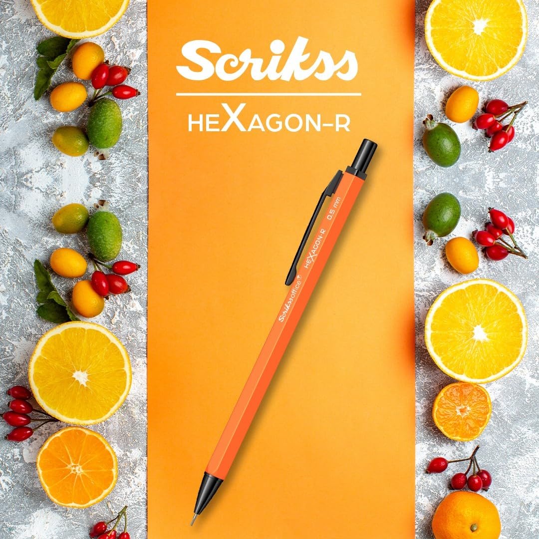 Scrikss | Hexagon-R | Mechanical Pencil | 0.5mm | Orange