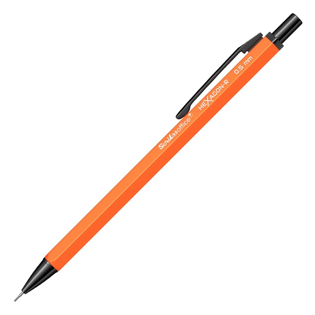 Scrikss | Hexagon-R | Mechanical Pencil | 0.5mm | Orange