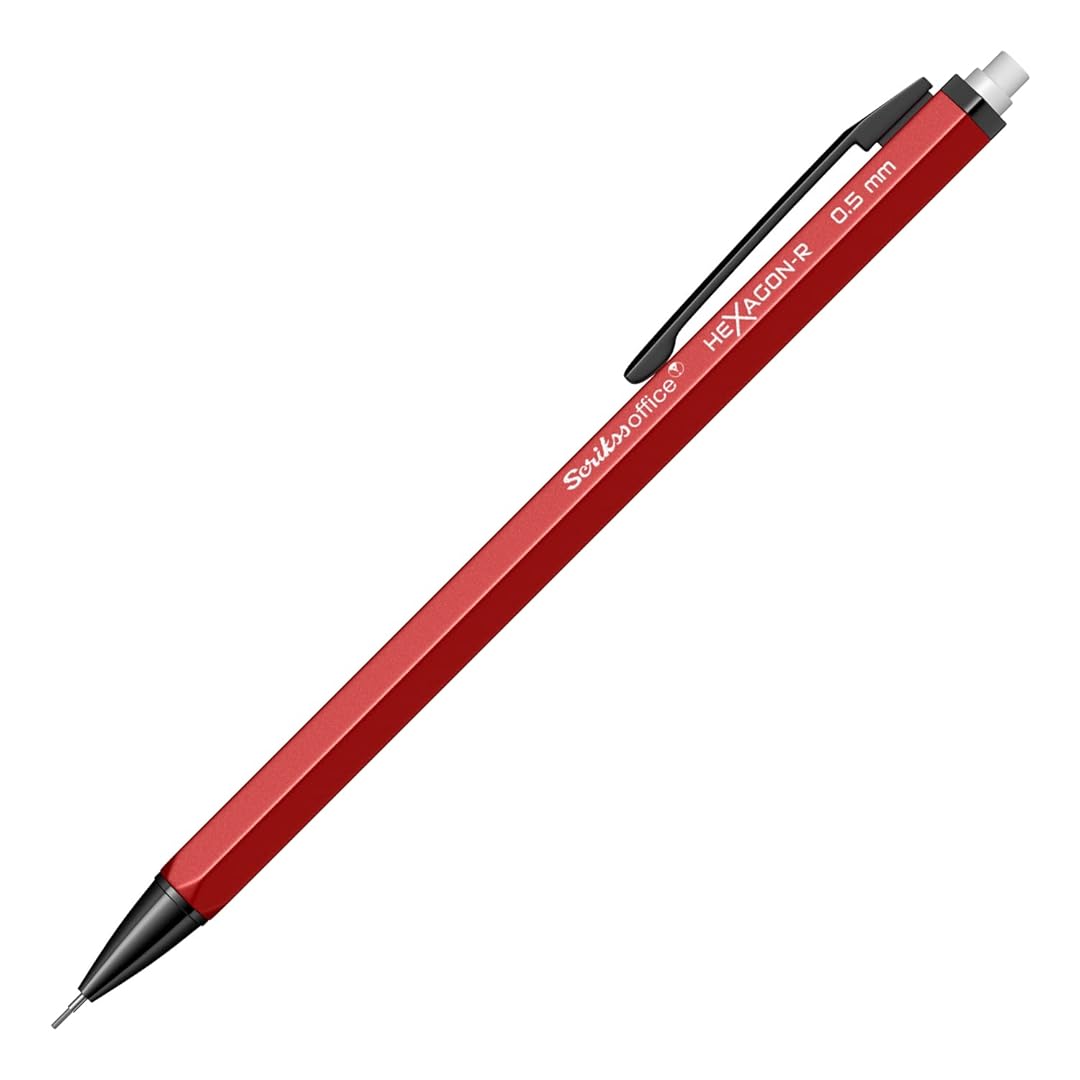 Scrikss | Hexagon-R | Mechanical Pencil | 0.5mm | Red