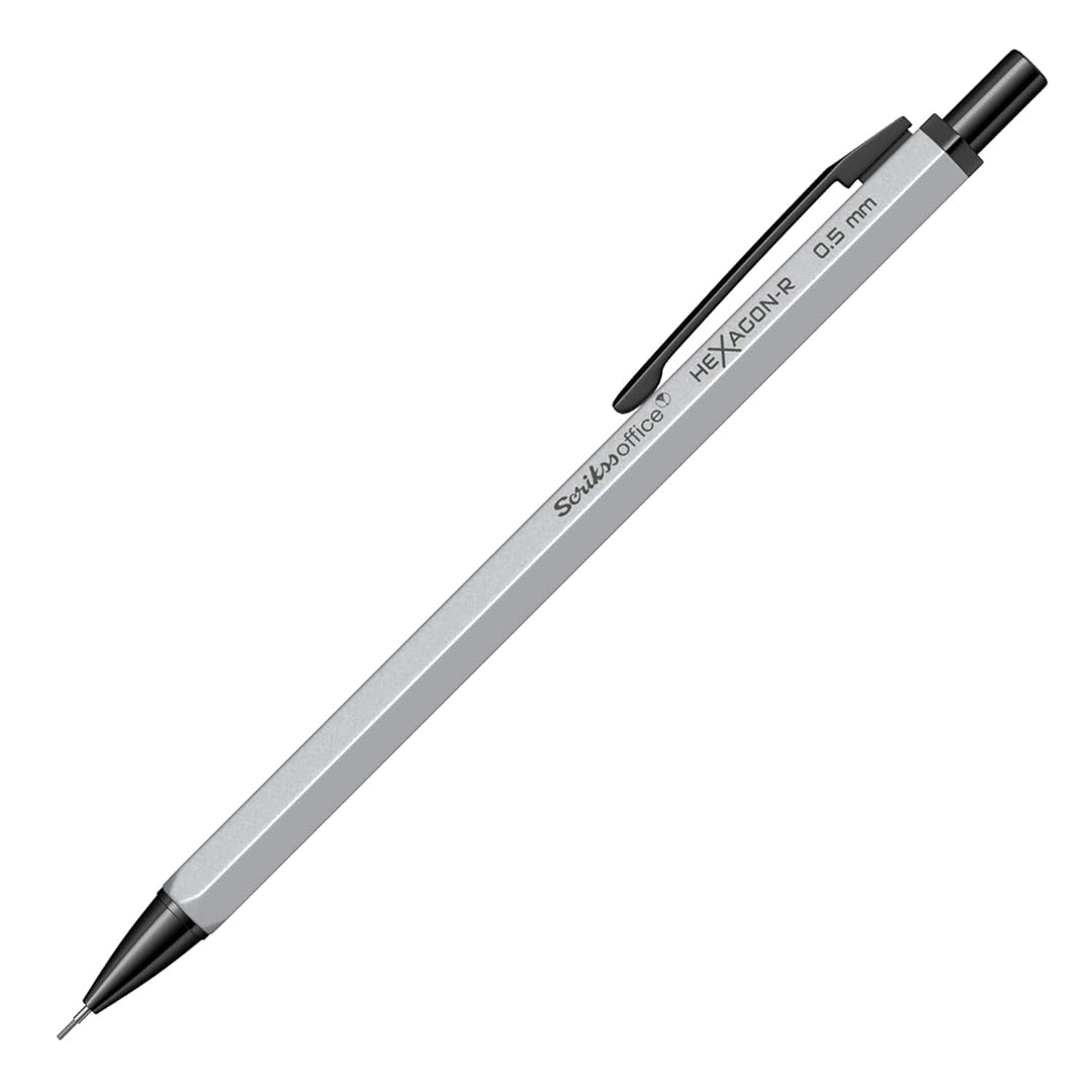 Scrikss | Hexagon-R | Mechanical Pencil | 0.5mm | Silver