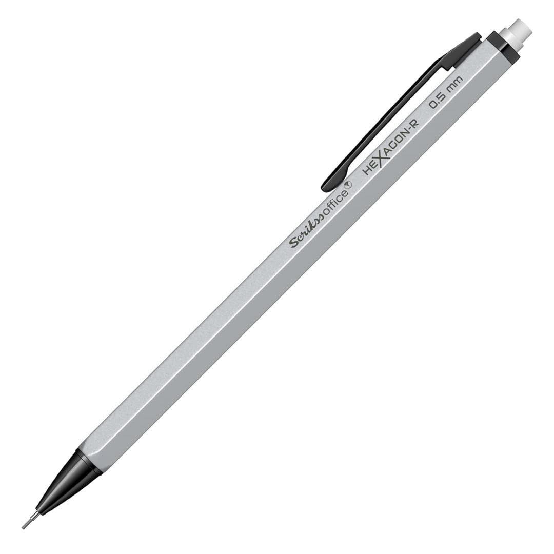 Scrikss | Hexagon-R | Mechanical Pencil | 0.5mm | Silver