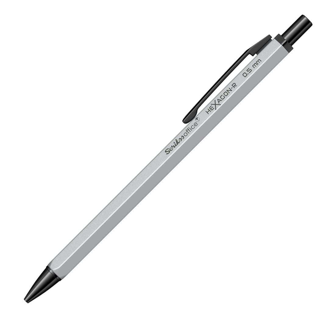 Scrikss | Hexagon-R | Mechanical Pencil | 0.5mm | Silver