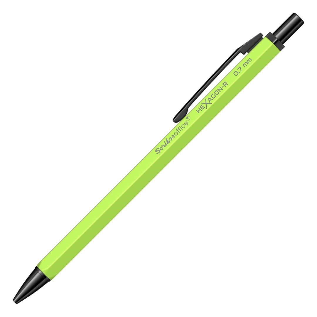 Scrikss | Hexagon-R | Mechanical Pencil | 0.7mm | Neon Green