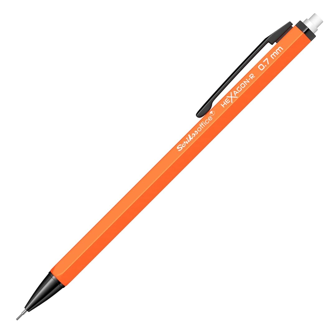 Scrikss | Hexagon-R | Mechanical Pencil | 0.7mm | Orange