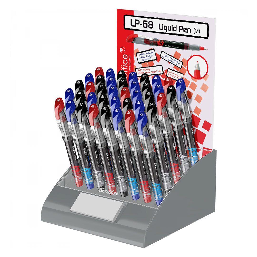 Scrikss | LP-68 | Liquid Pen | Box Of 12 | Black