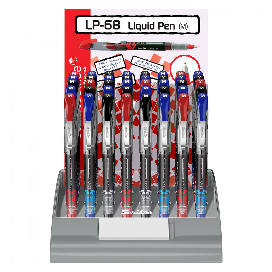 Scrikss | LP-68 | Liquid Pen | Box Of 12 | Black