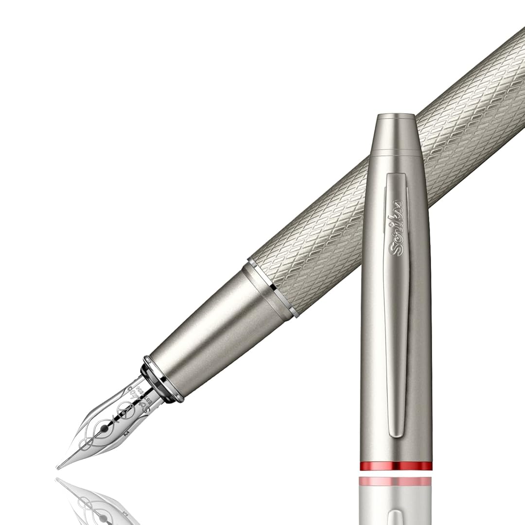Scrikss | Noble 35 | Fountain Ink Pen | Medium Nib  | Matte Titanium