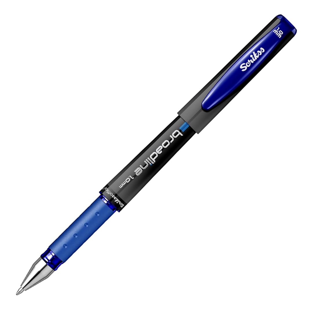 Scrikss | Office Broadline | 1.0mm | Gel Pen | Blue | Pack Of 12