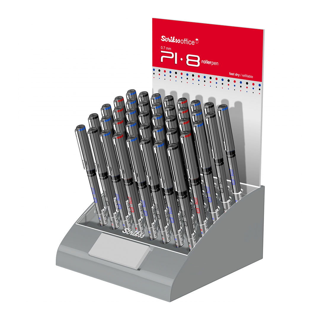 Scrikss PI-8 0.7mm Roller Pen | Black (12 PCS)