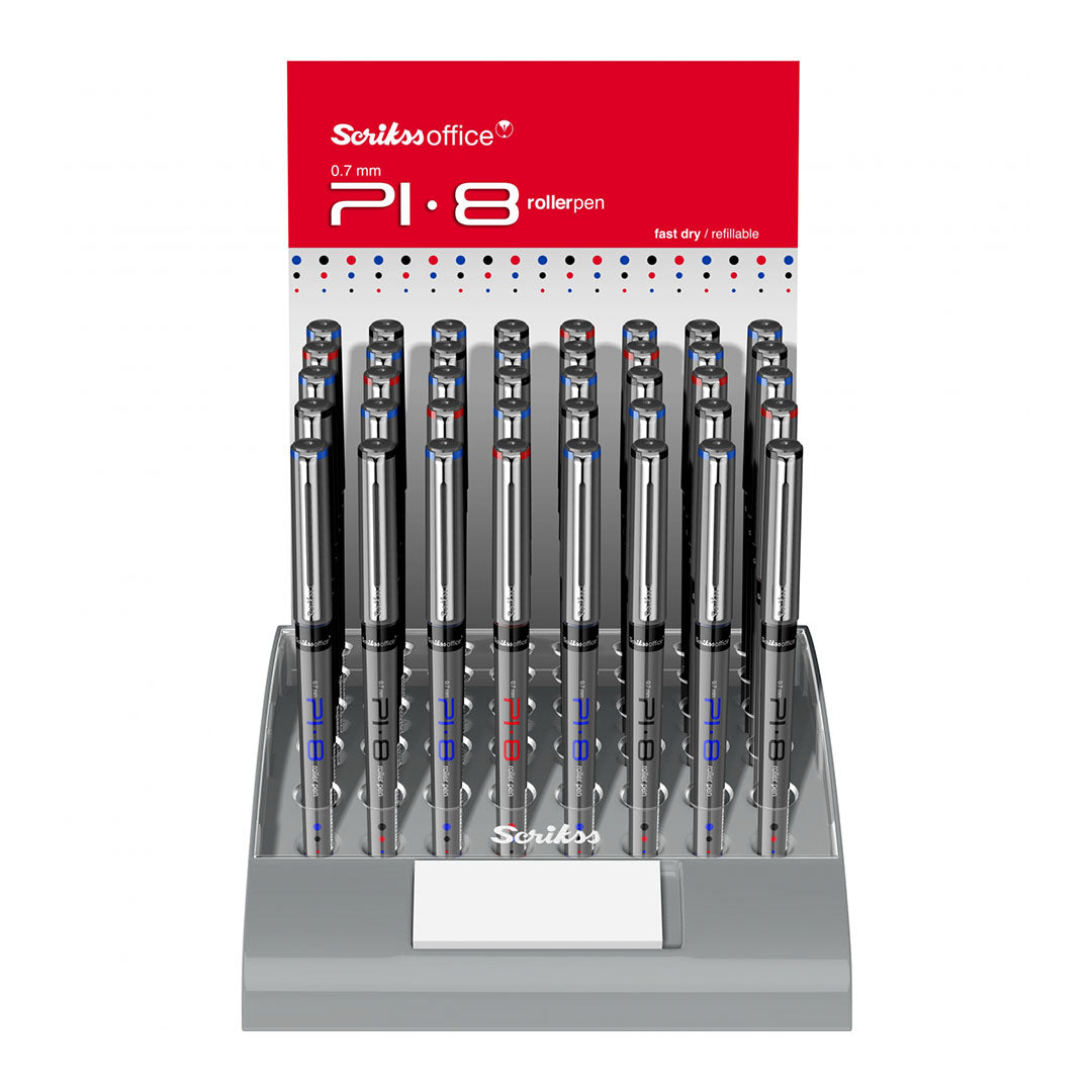 Scrikss PI-8 0.7mm Roller Pen | Black (12 PCS)