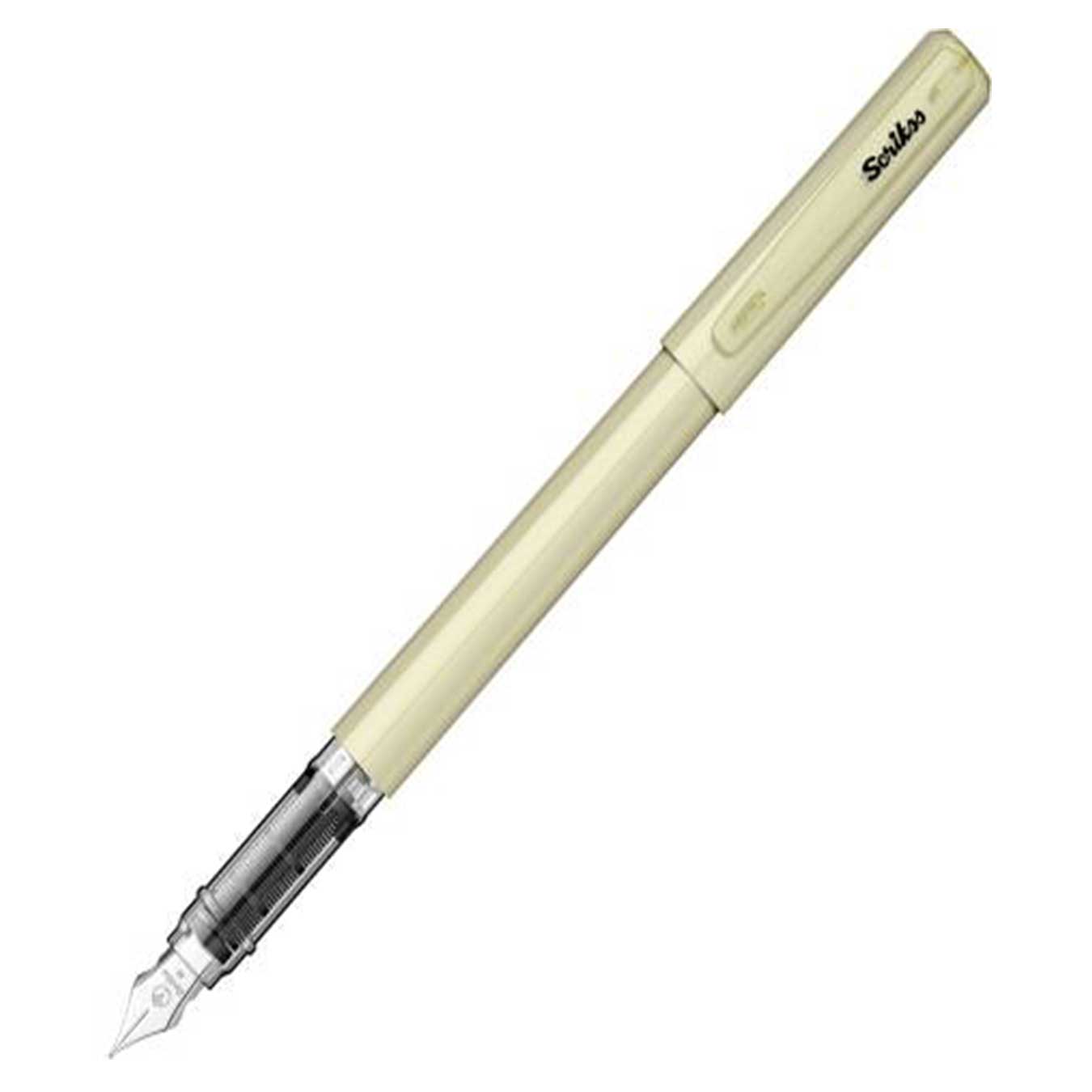 Scrikss Primeo Medium Nib Fountain Pen in Kiwi on a white background
