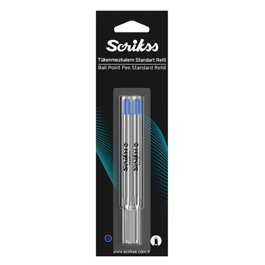 Scrikss | Standard Ball Point Refill |  Blue Ink| Pack Of 2