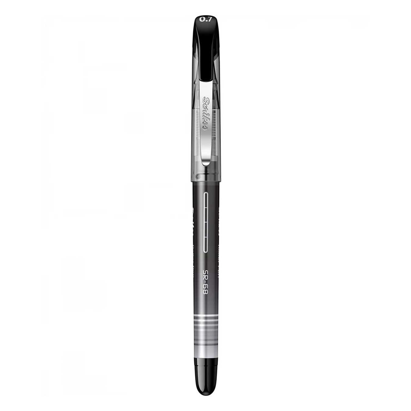 Scrikss SR-68 0.7mm Rollerball Pen in Black on a white background