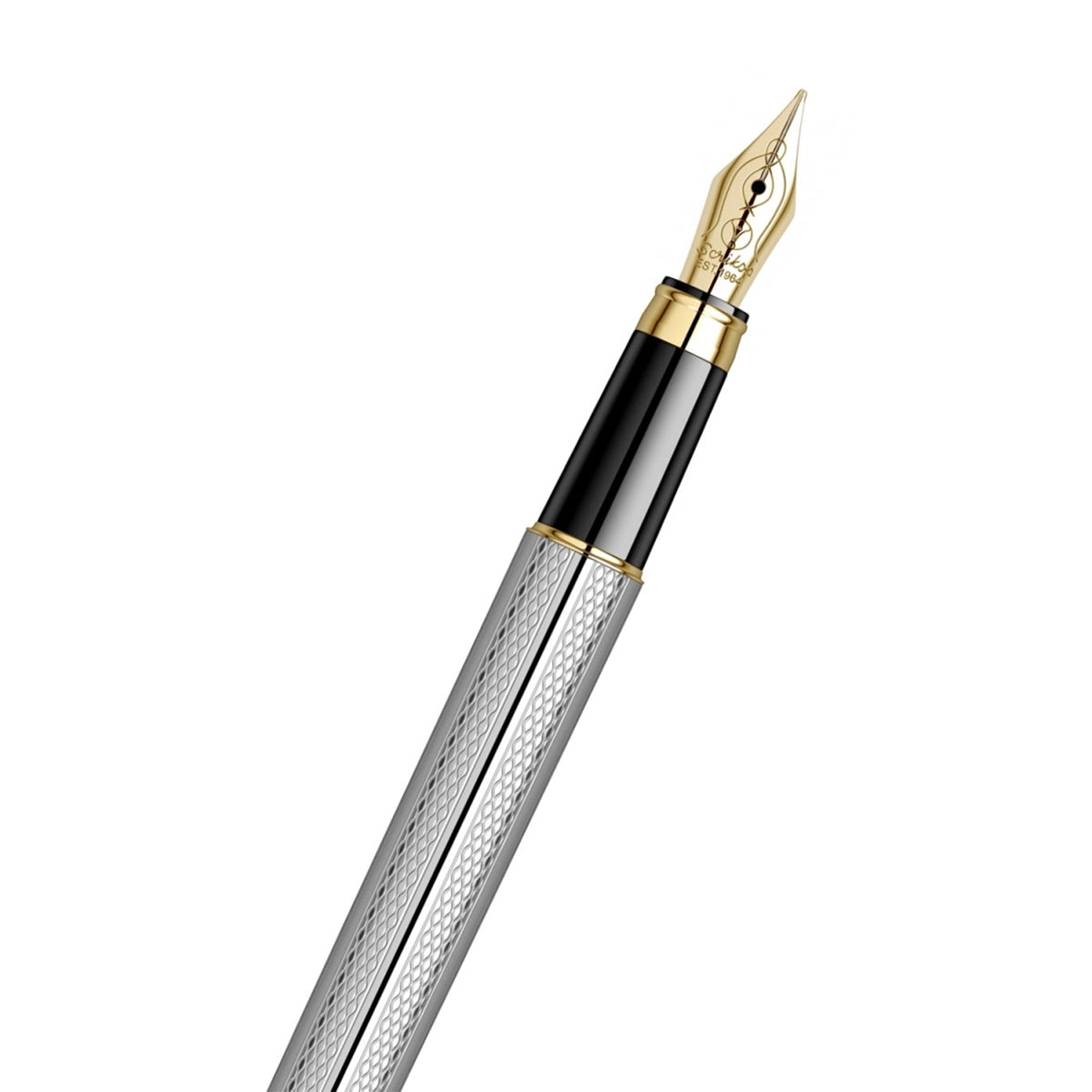 scrikss venus 722 medium nib Fountain pen with metallic finish on a white background