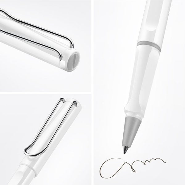 Lamy Safari 319 White with Metal Clip Rollerball Pen