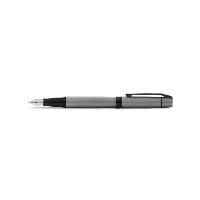Sheaffer Gift 300 Lacquer Matte Grey with Polished Black Trim Fountain Pen Medium Nib