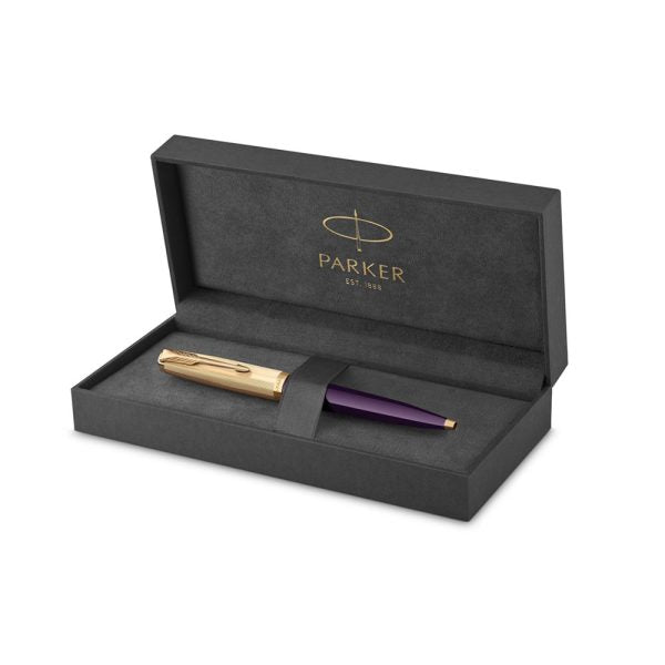 Parker 51 Deluxe Plum with Gold Trim Ballpoint Pen