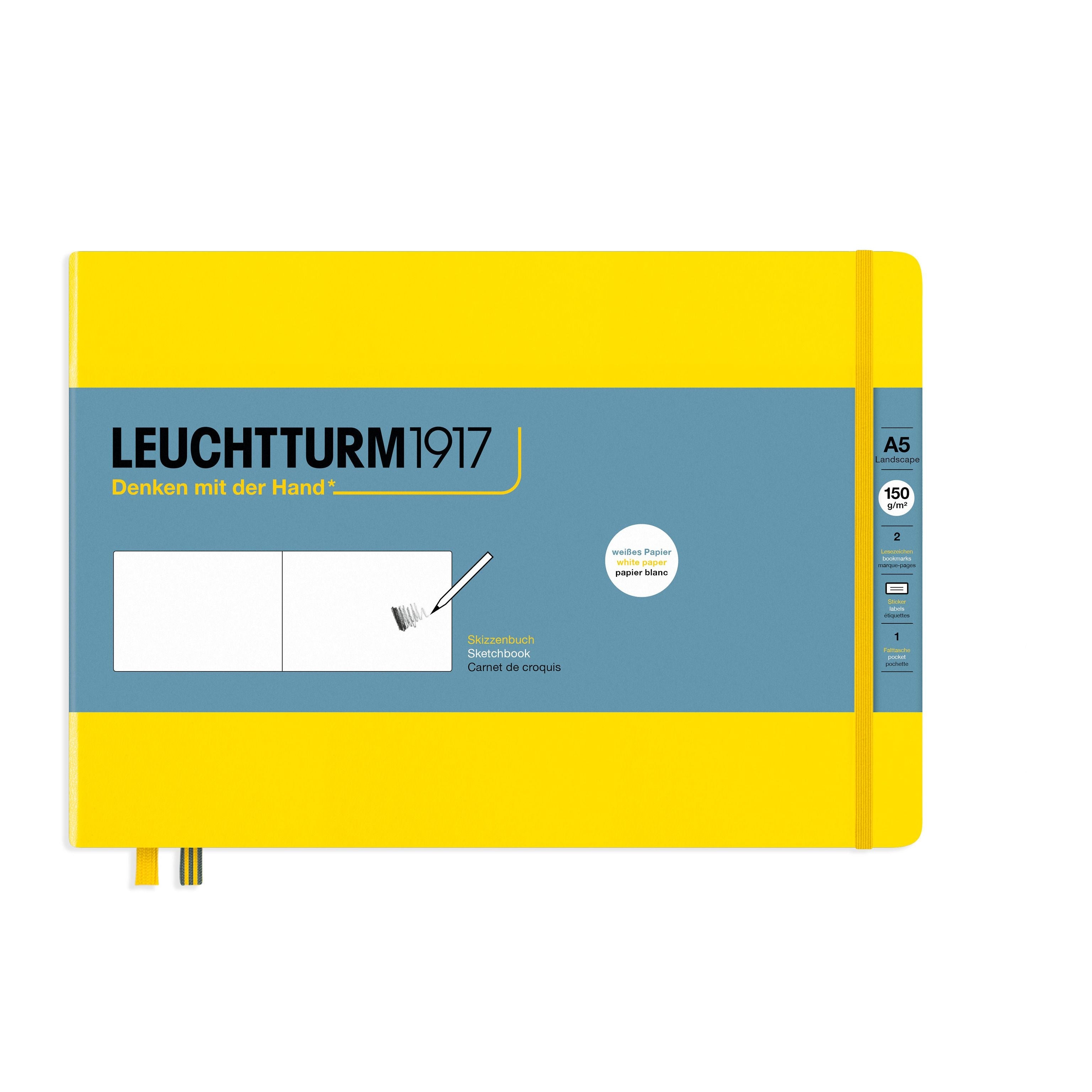 Leuchtturm1917 Plain Sketchbook 112 pages (A5+) - Lemon