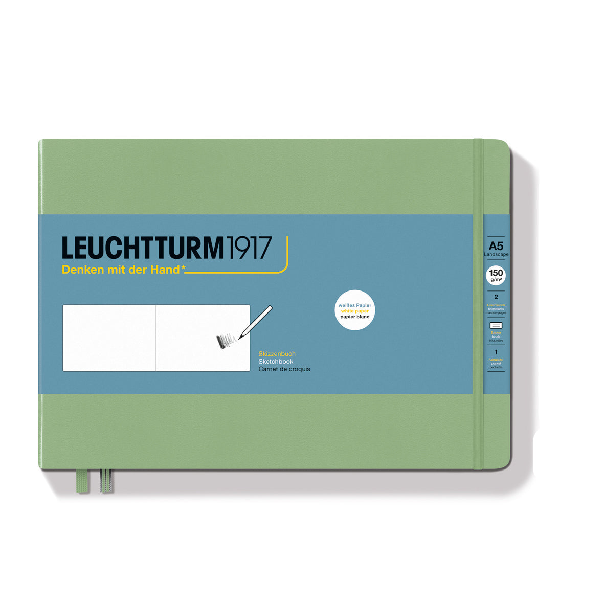 Leuchtturm1917 Plain Sketchbook 112 pages (A5+) - Lemon