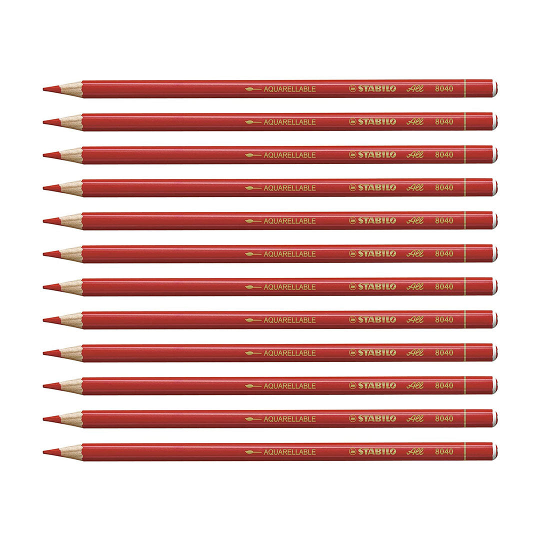 Stabilo | All Graphite Pencil | 12 Count Pack Of 1 | Red