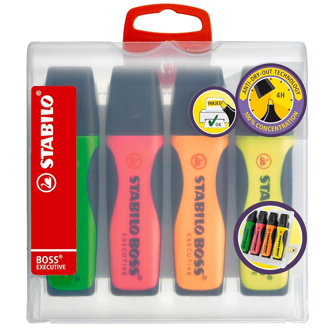 Stabilo | Boss Executive | Highlighter | Pack of 4