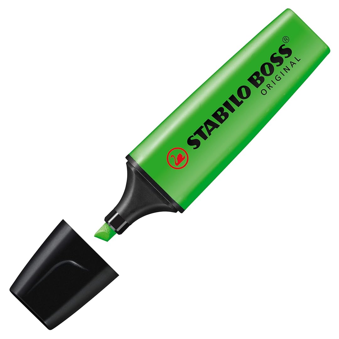 Stabilo | Boss Original | Green | Pack of 4 | Highlighter Pen