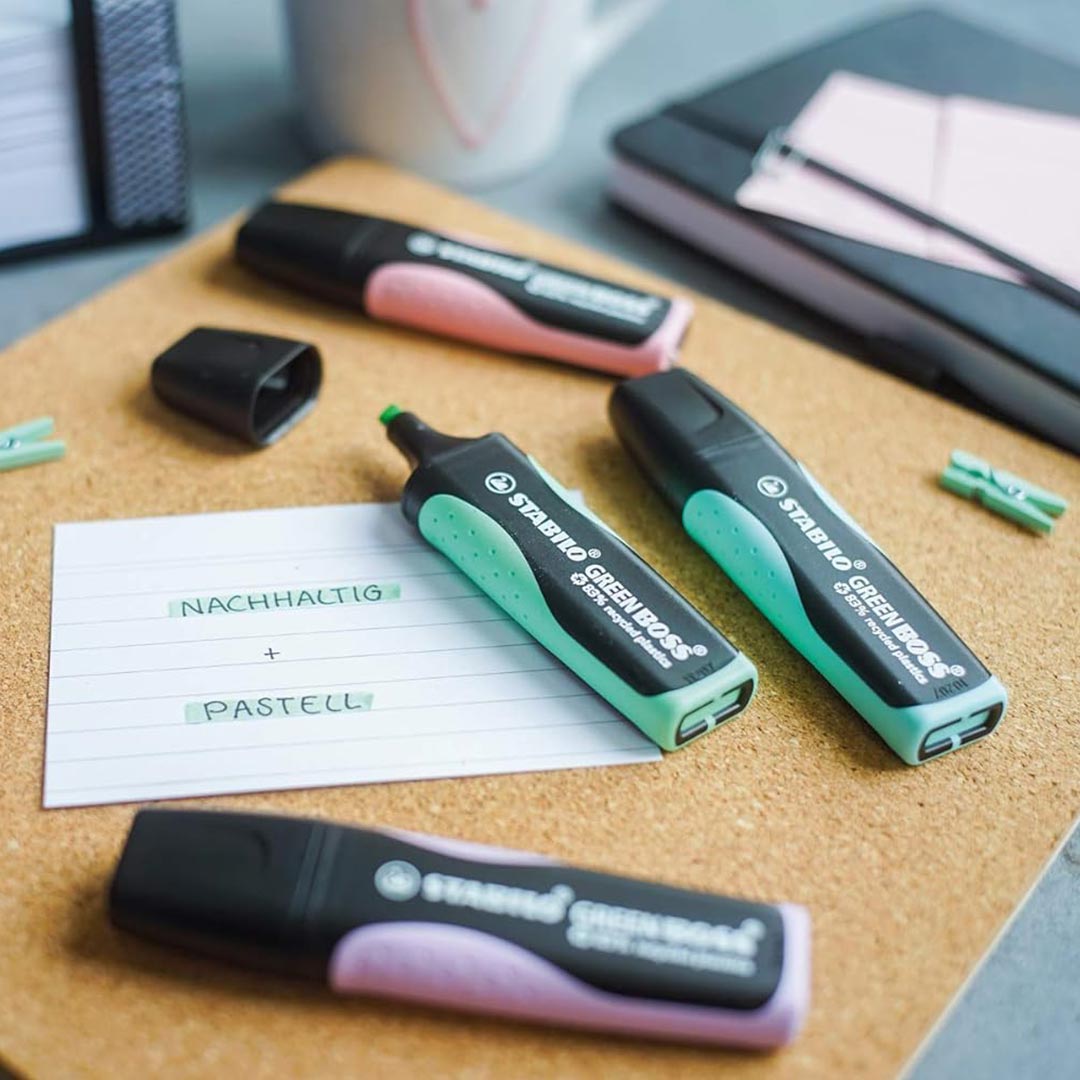 Stabilo | Green Boss | Eco-Friendly | Highlighter Pen | Pack of 4