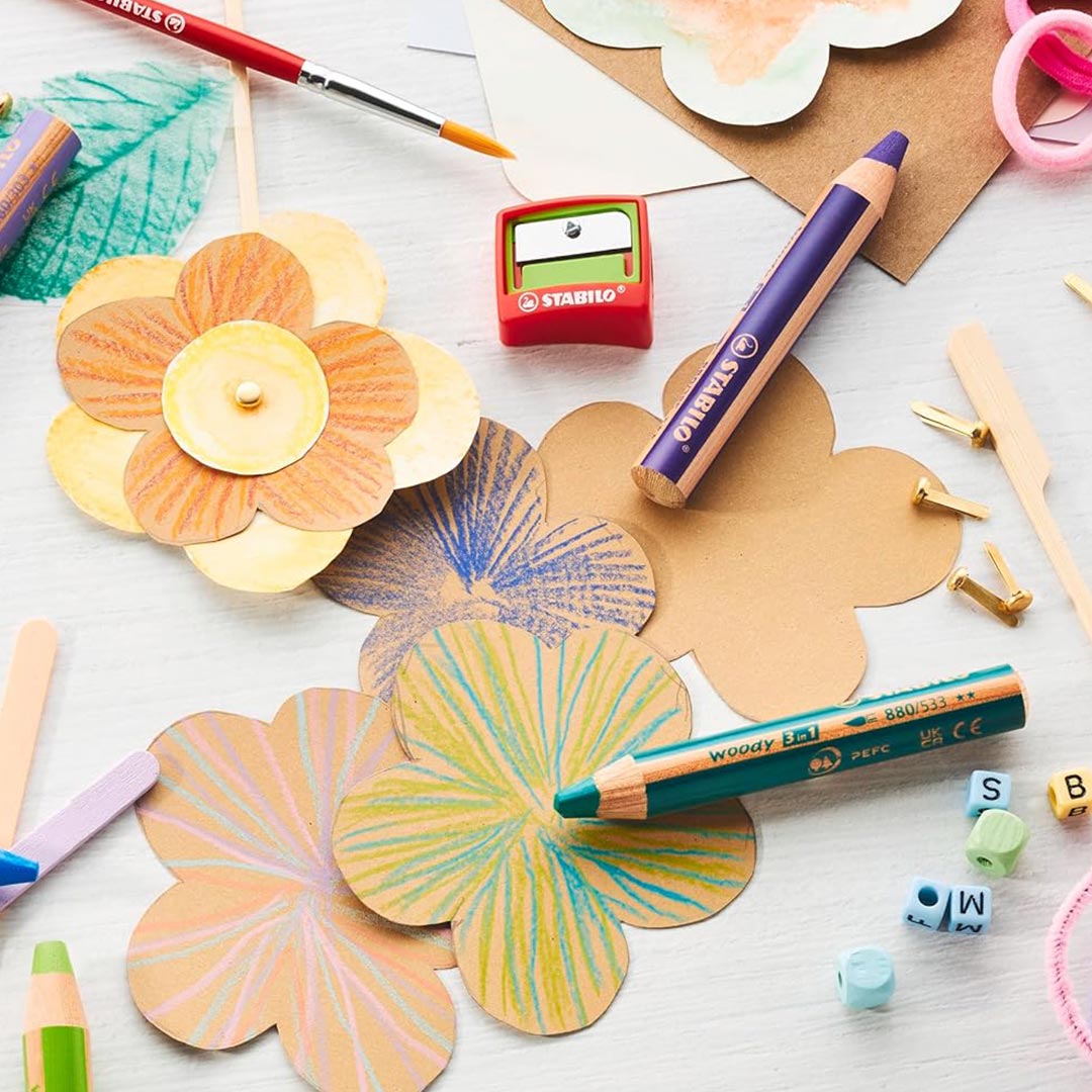 Stabilo | Multi-Talented Pencil | Woody 3 In 1 Duo | Light Green | 1 Piece