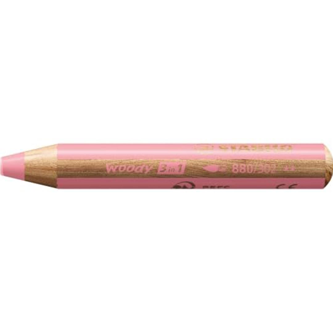 Stabilo | Multi-Talented Pencil | Woody 3 In 1 Duo | Pastel Pink | 1 Piece