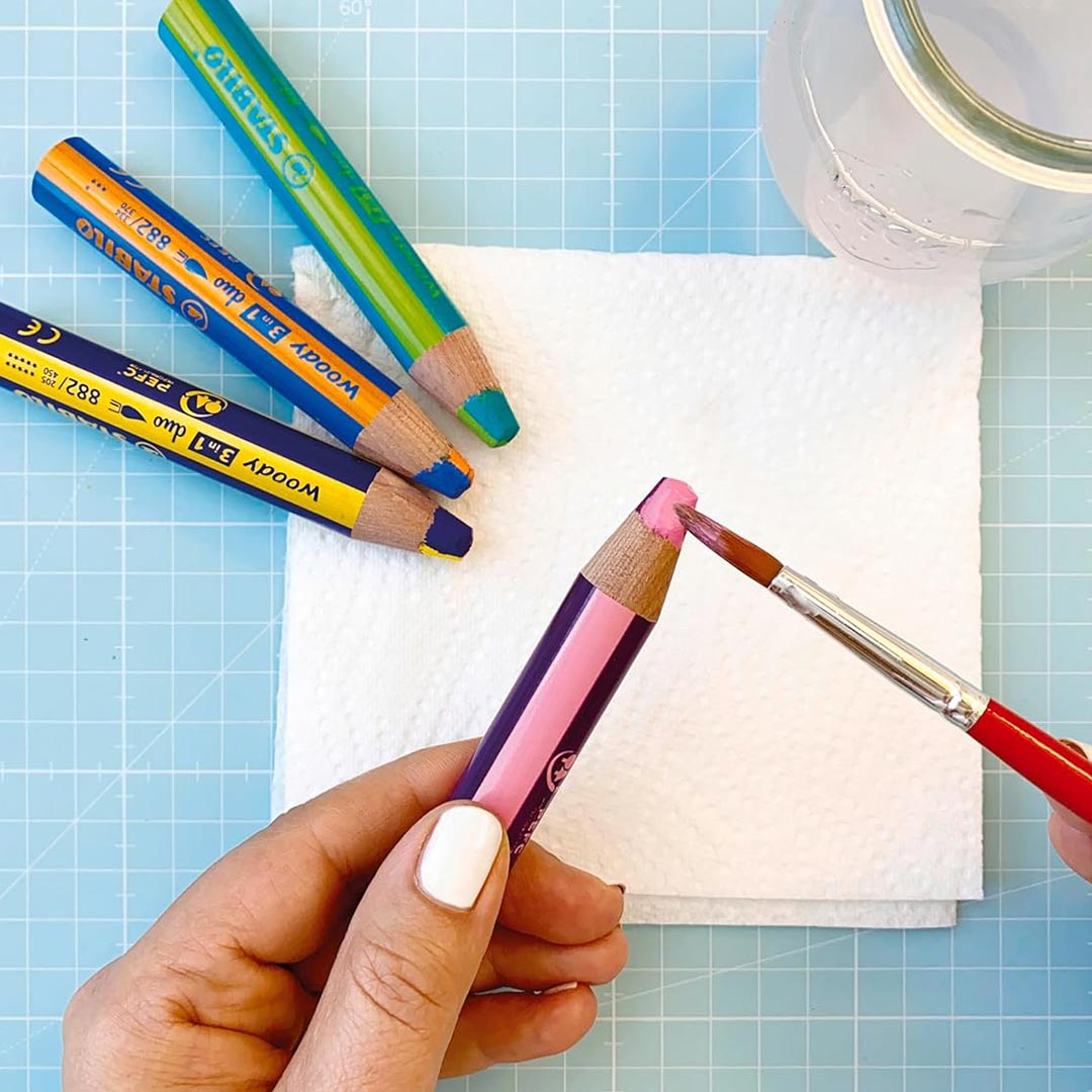 Stabilo | Multi-Talented Pencil | Woody 3 In 1 Duo |  Turquoise/Light Green | 1 Piece