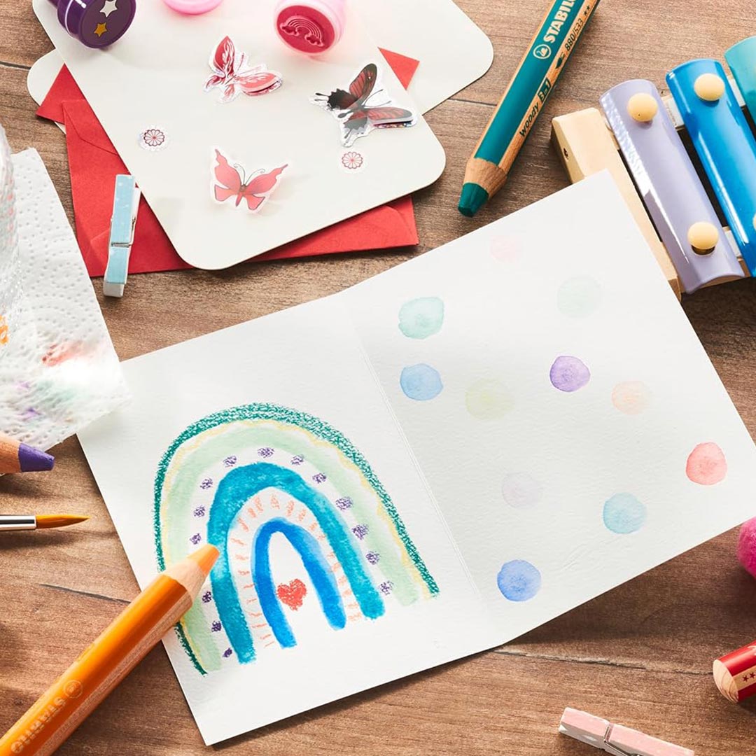 Stabilo | Multi-Talented Pencil | Woody 3 In 1 Duo | Violet | 1 Piece