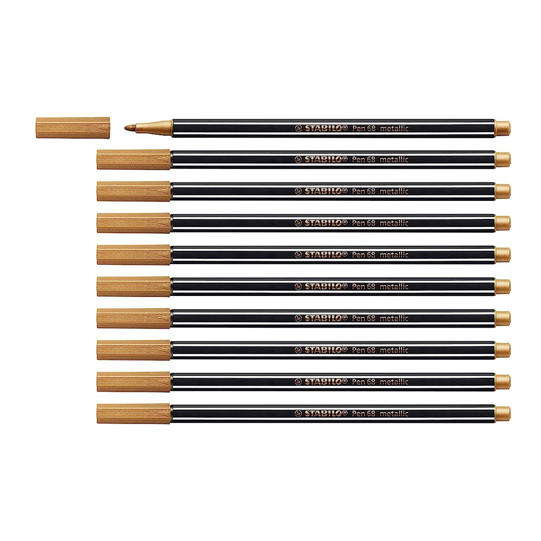 Stabilo | Pen 68 | Metallic | Copper | Pack Of 10
