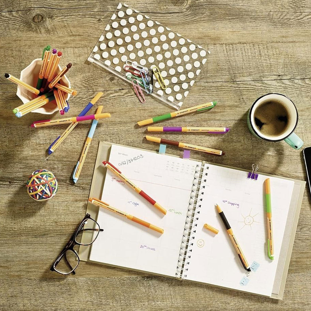 Stabilo | Point Visco | Black | Pack Of 10 | Roller Ball Point Pen