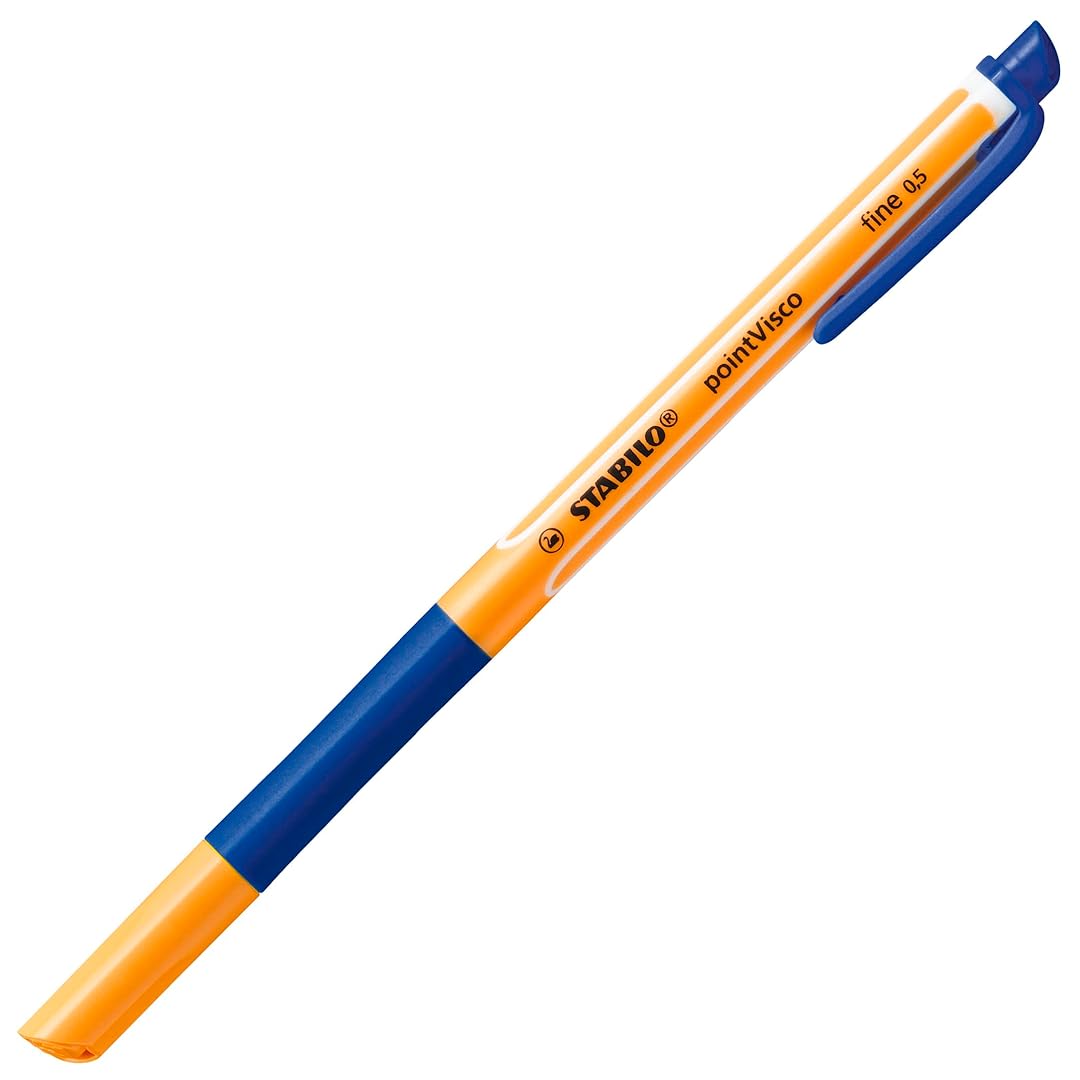 Stabilo | Point Visco | Blue | Pack Of 10 | Roller Ball Point Pen