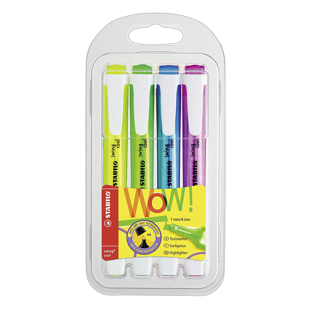 Stabilo | Swing Cool | Pack Of 4Pcs | Highlighter Pen