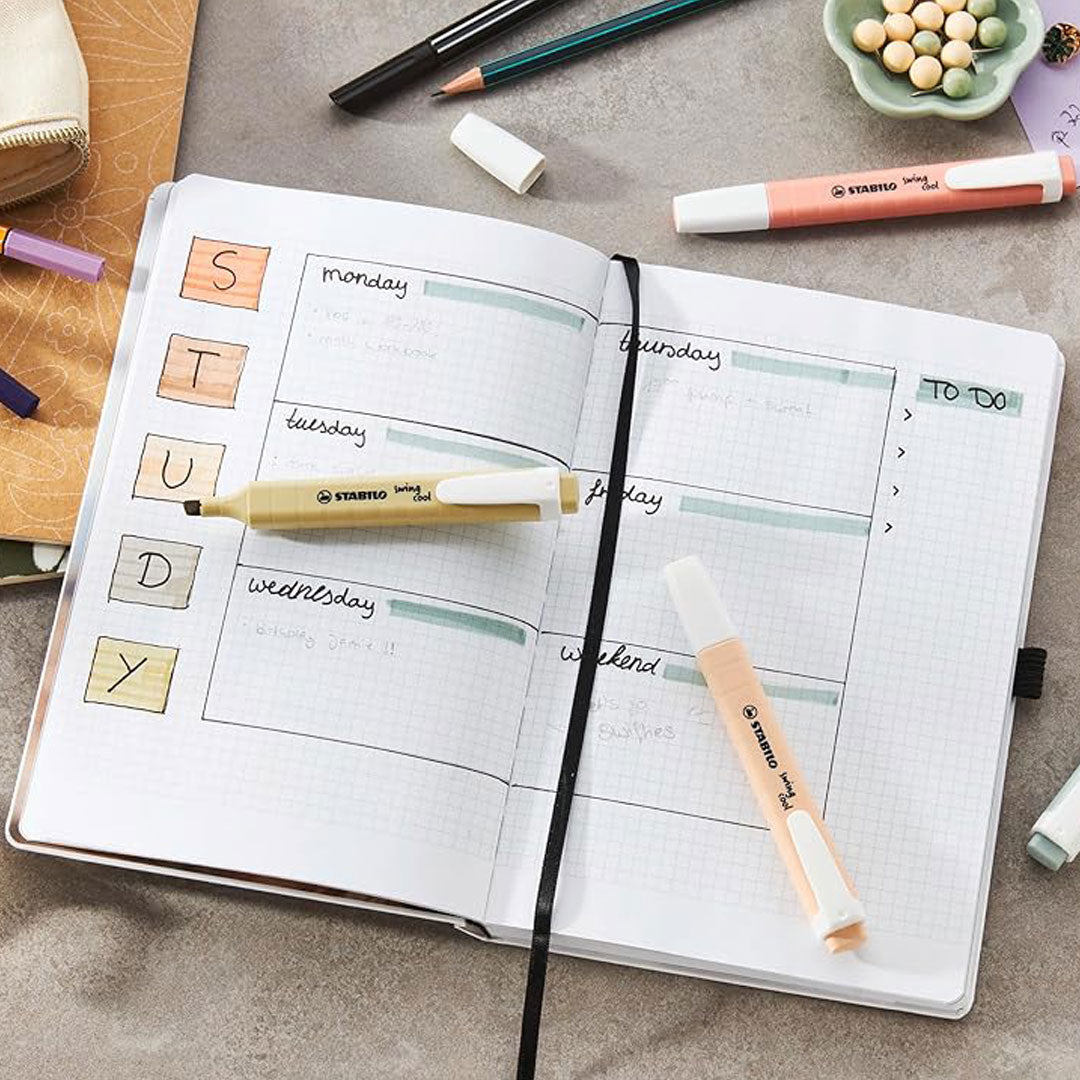 Stabilo | Swing Cool Highlighter Pen| Nature Colors | Pack of 6