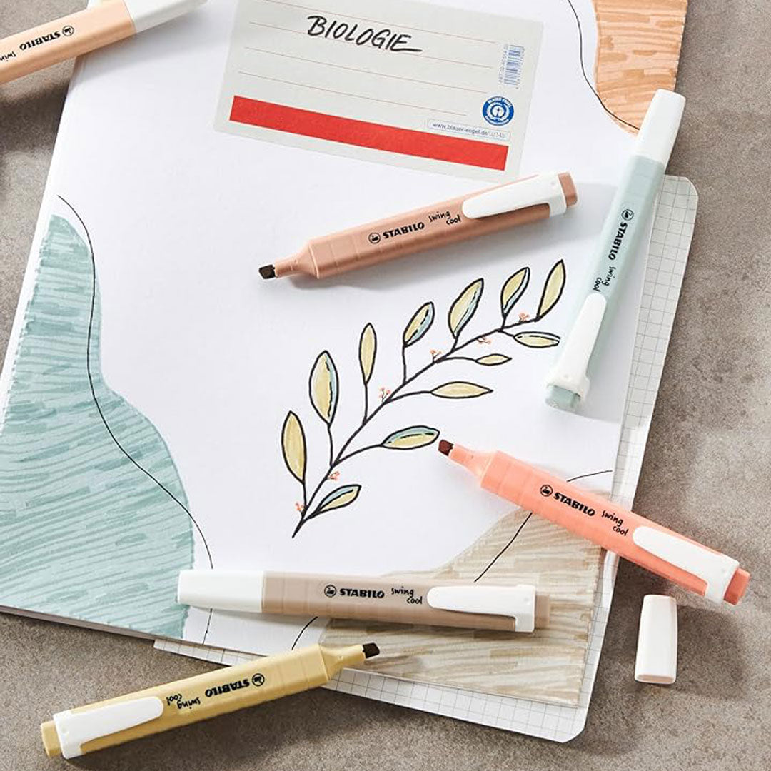 Stabilo | Swing Cool Highlighter Pen| Nature Colors | Pack of 6