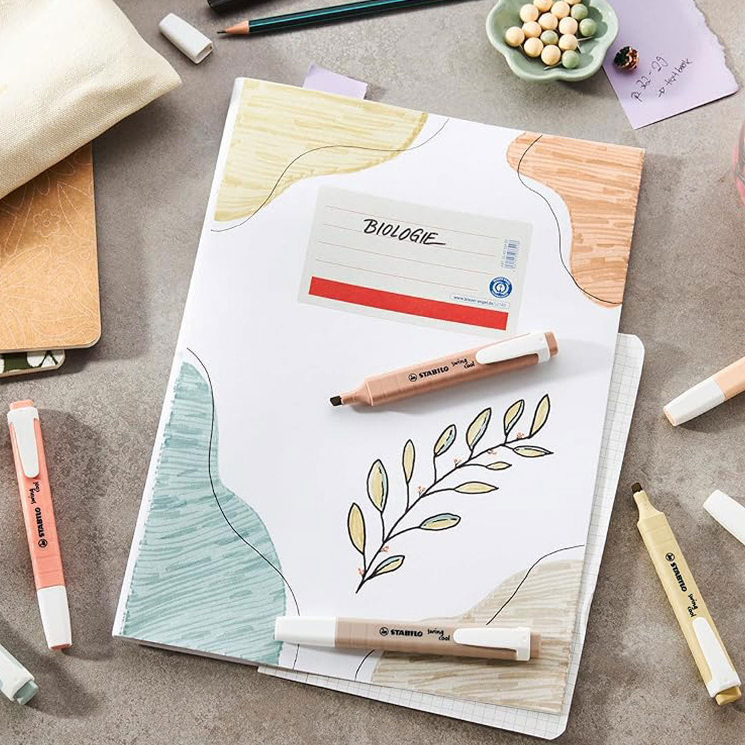 Stabilo | Swing Cool | Nature Colors | Beige | Pack Of 10 | Highlighter Pen