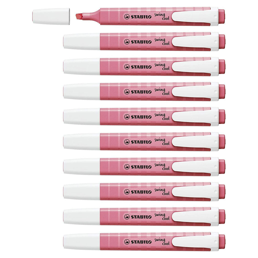 Stabilo | Swing Cool | Pastel | Cherry Blossom Pink | Pack Of 10Pcs | Highlighter Pen