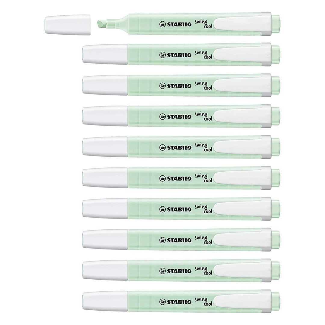 Stabilo | Swing Cool | Pastel | Mint | Pack Of 10Pcs | Highlighter Pen